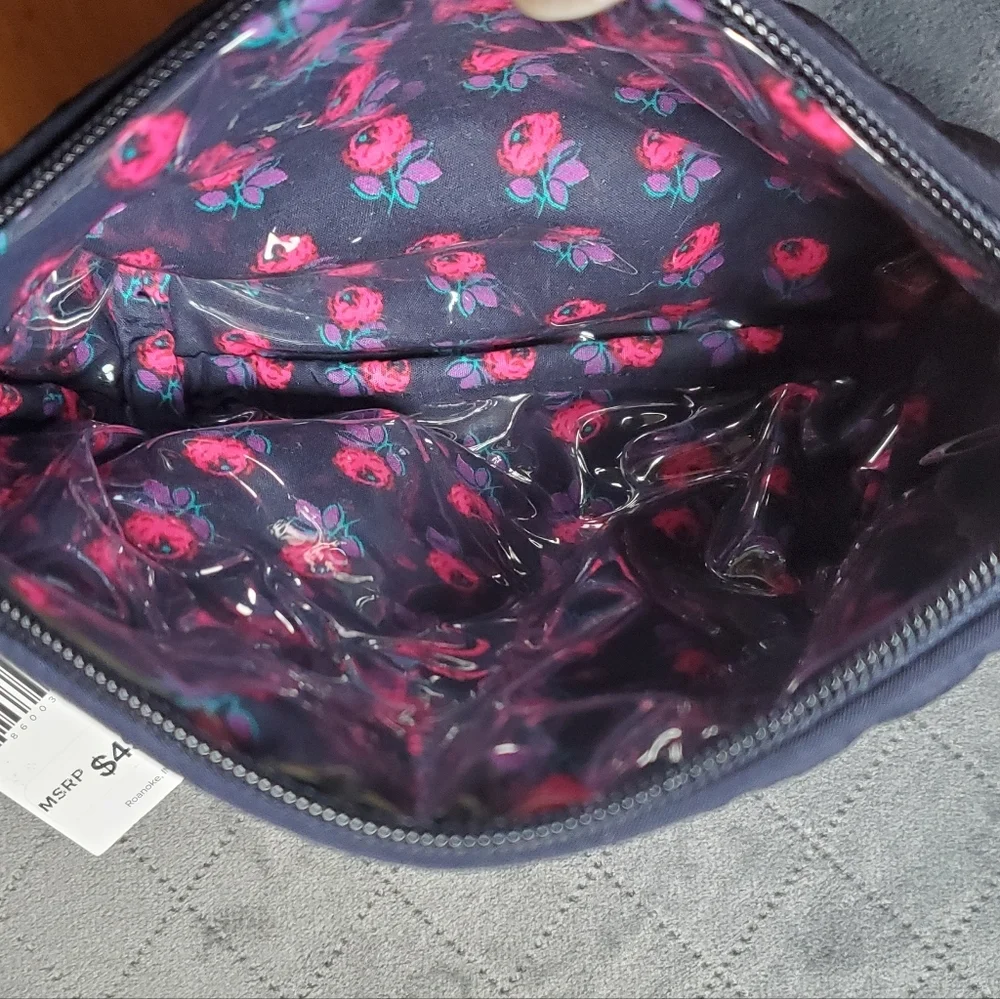 Vera Bradley Quilted Blue Cosmetic Pouch NWT - Picture 4 of 8